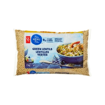 PC Blue Menu Green Lentils 2 kg, $0.37/100g