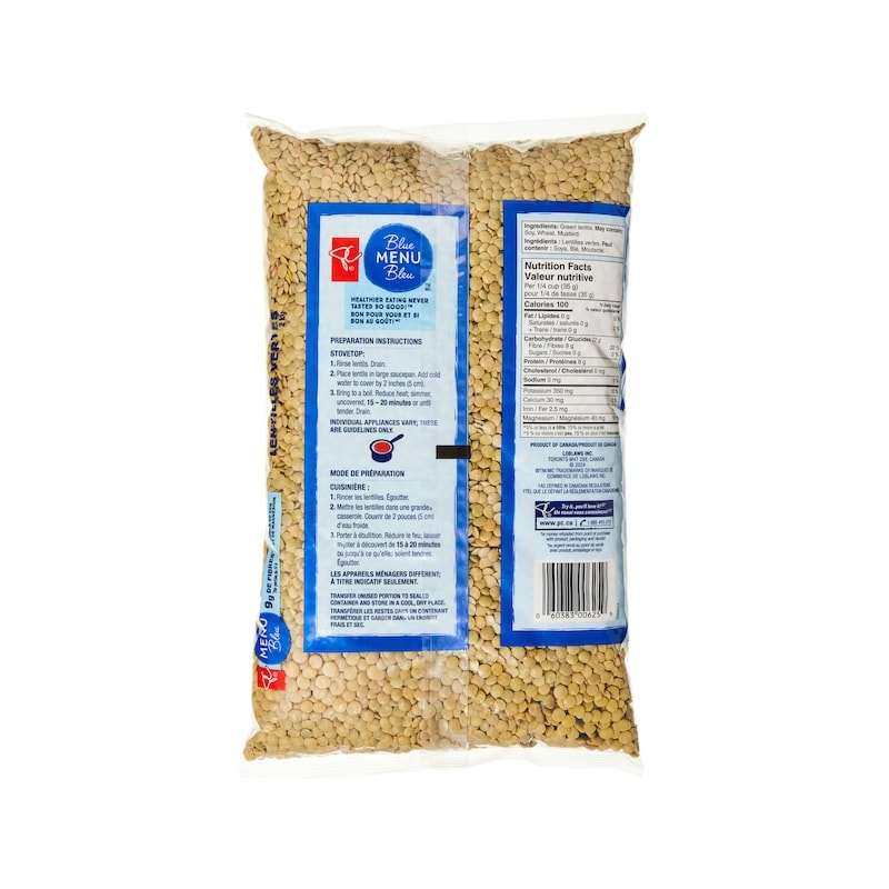 Green Lentils Club Size