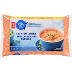 PC Blue Menu Red Split Lentils 2 kg, $0.29/100g