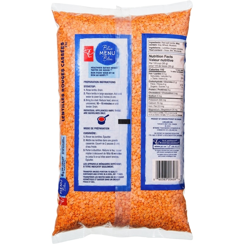 Red Split Lentils Club Size