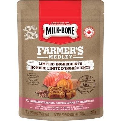 Milkbone Dog Food, Medley Limited Ingredient Salmon Dog Treat 280g 280 g, $2.14/100g