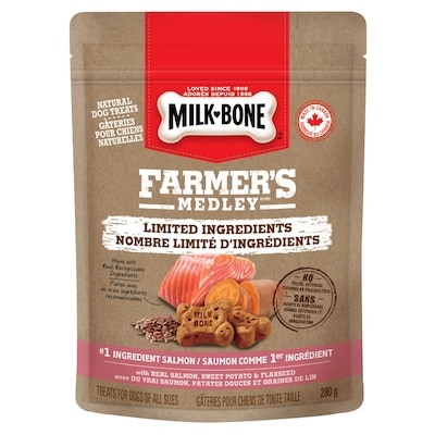 Milkbone Dog Food, Medley Limited Ingredient Salmon Dog Treat 280g 280 g, $2.14/100g