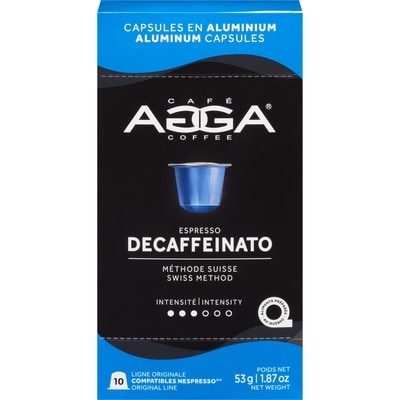 Agga Capsules Decaffeinato Méthode Suisse 53 g, 12,26 $/100g