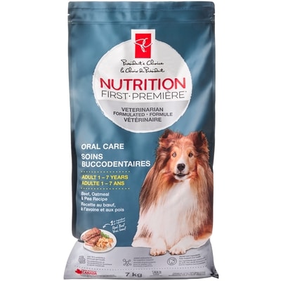 President's Choice Nutrition First Oral Health Dog Food, Angus Beef, Oatmeal & Pea 7 kg, $0.53/100g