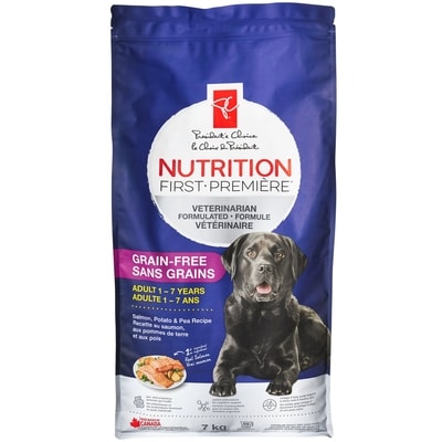 President's Choice Nutrition First Grain Free Dog Food, Salmon, Potato & Pea 7 kg, $0.57/100g
