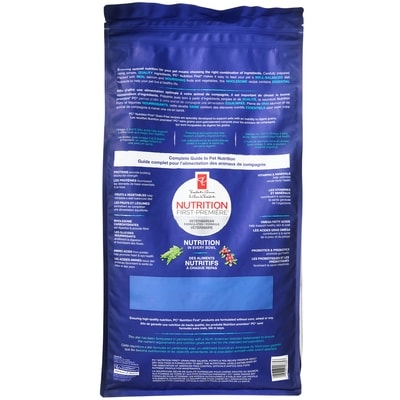 Nourriture sèche de qualité supérieure pour chiens adultes Nutrition première sans grains, recette au saumon, aux pommes de terre et aux pois
