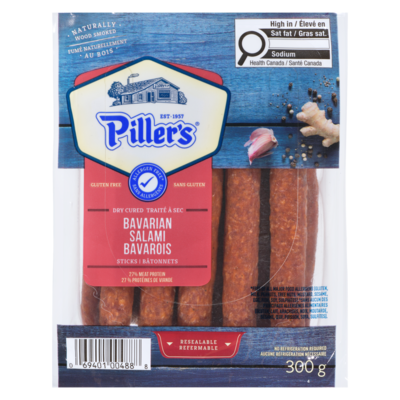 Pillers Dry Cured Bavarian Salami Sticks 300 g, $2.50/100g