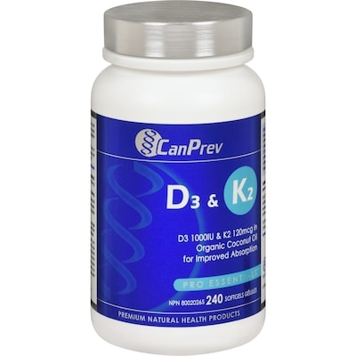 CanPrev Vitamin D3 & K2 Softgels   240 ea, $0.17/1ea