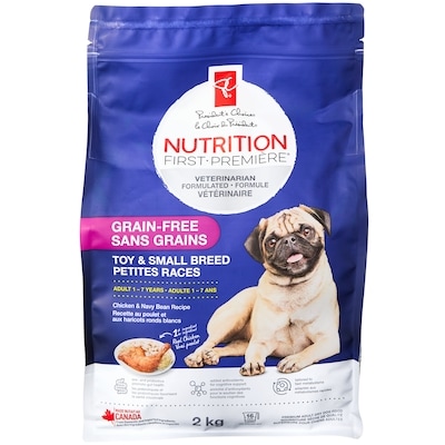 President's Choice Dog Food, Nutrition First Grain Free , Chicken & Navy Bean 2 kg, $0.65/100g