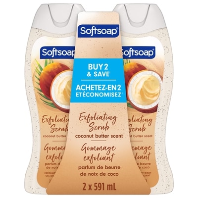 Softsoap Exfoliating Body Wash, Coconut Butter Scrub 591 ml, $1.69/100ml