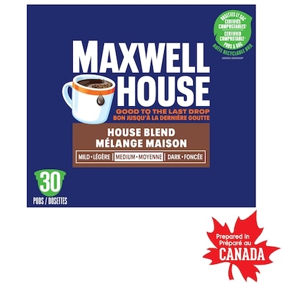Maxwell House Café mélange maison, dosettes de café certifiées compostables k-cup 292 g, 6,85 $/100g