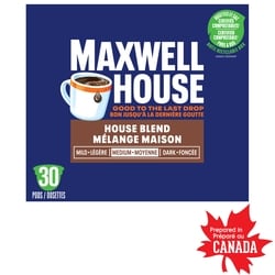 Maxwell House Dosettes de café Mélange maison compostables à 100 % 292 g, 6,51 $/100g