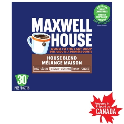 Maxwell House Dosettes de café Mélange maison compostables à 100 % 292 g, 7,53 $/100g