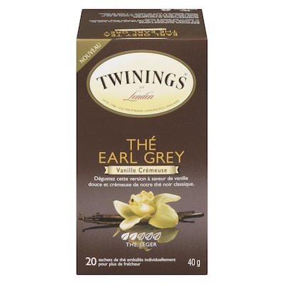 Twinings Vanille Crémeuse Thé Earl Grey 20 ea, 0,25 $/1ch