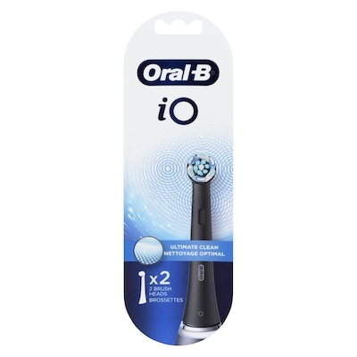 Oral B Oral-B iO Ultimate Clean Replacement Brush Heads, Black, 2 count 2 ea, $21.50/1ea