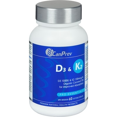 CanPrev D3 & K2 Softgels Softgels 60 ea, $0.33/1ea