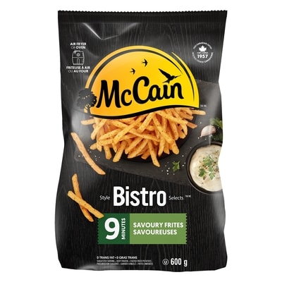 McCain Frites savoureuses 9 minutes Style BistroMC 600 g, 0,83 $/100g