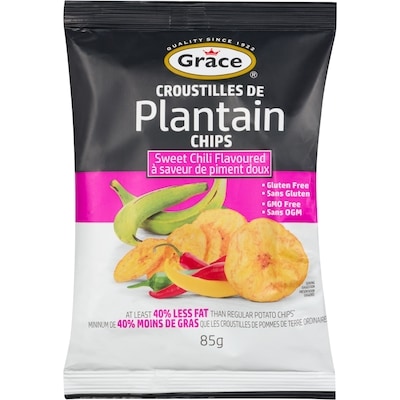Grace Plantain Chips Sweet Chili Flavoured 85 g, $1.52/100g