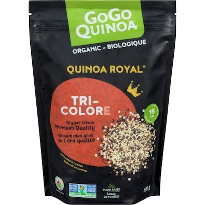 GoGo Quinoa Organic Royal Tri-color Quinoa 500 g, $1.90/100g