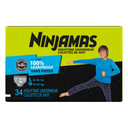 Pampers Sous-vêtements de nuit pour l’énurésie pour garçons, taille G (29 à [64 à 95 lb] et plus), 34 unités 34 ea, 0,79 $/1ch