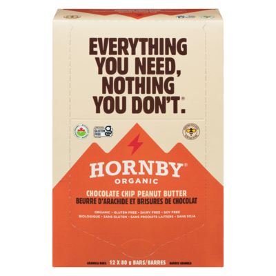 Hornby Bars Chocolate Chip     (Case) 12x80.0 g, $4.69/100g