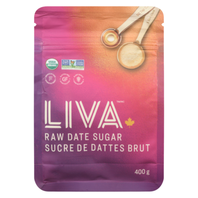 Liva Raw Date Sugar Canister 400 g, $3.75/100g