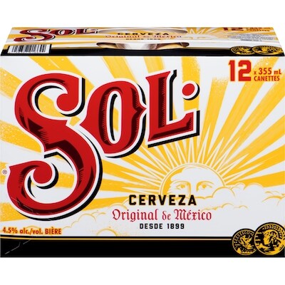 Sol Bière (Pièce d’identité requise au moment du ramassage) 12x355.0 ml, 0,66 $/100ml