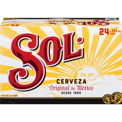 Sol Beer (ID required at pick-up) 24x355.0 ml, $0.51/100ml