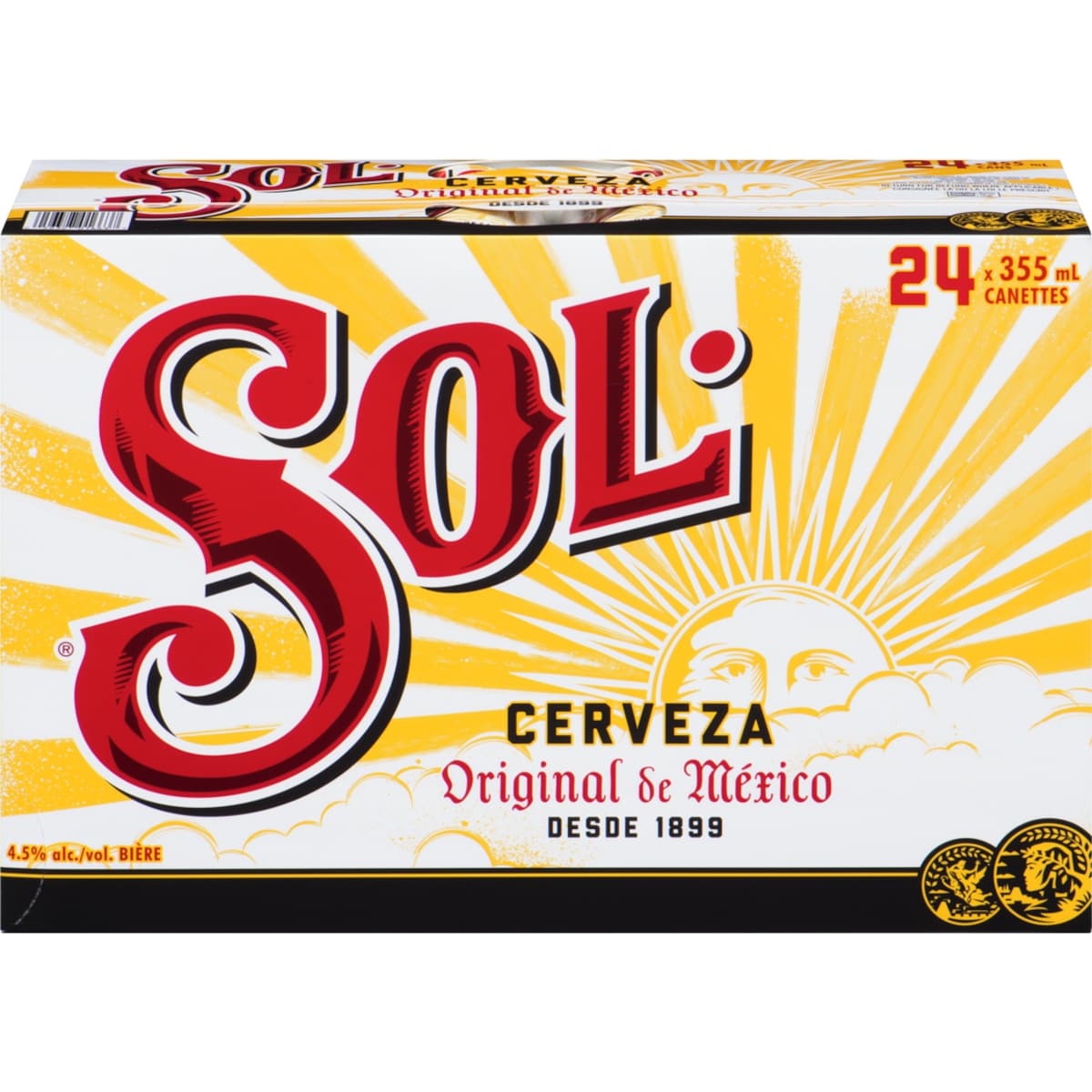 Sol Bière (Pièce d’identité requise au moment du ramassage) 24x355.0 ml, 0,39 $/100ml