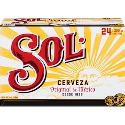 Sol Bière (Pièce d’identité requise au moment du ramassage) 24x355.0 ml, 0,40 $/100ml