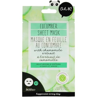 OH K! Masque en feuille de concombre 1 ea, 2,99 $/1ch