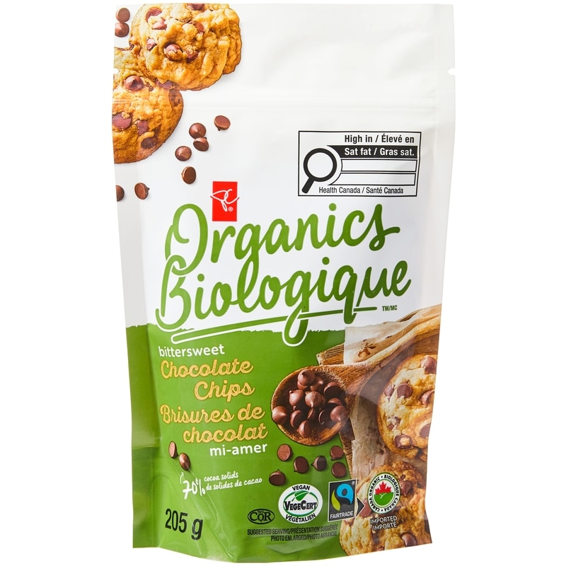 PC Organics Bittersweet Chocolate Chips - 205 g | Your Independent
