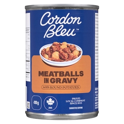 Meatballs in Gravy with Round Potatoes