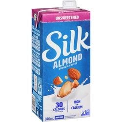 Silk Almond Beverage, Unsweetened Original, Dairy-Free - 6x946.0
