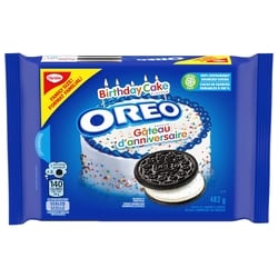 Christie OREO Birthday Cake Chocolate Sandwich Cookies, Family Size 482 g, $1.14/100g