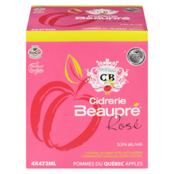 Beaupré Cocktail au cidre pétillant gazéifié rosé (Pièce d’identité requise au moment du ramassage) 4x473.0 ml, 0,69 $/100ml