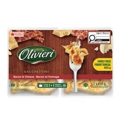 Olivieri Bacon & Cheese Sacchettini (Twin Family Pack) 900 g, $1.21/100g