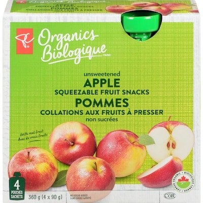 PC Biologique Bio Collation Pomm Non Sucr 90 g, 0,32 $/100g