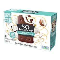 Dairy Free Coconut-Based Frozen Dessert, Coconut Sandwiches