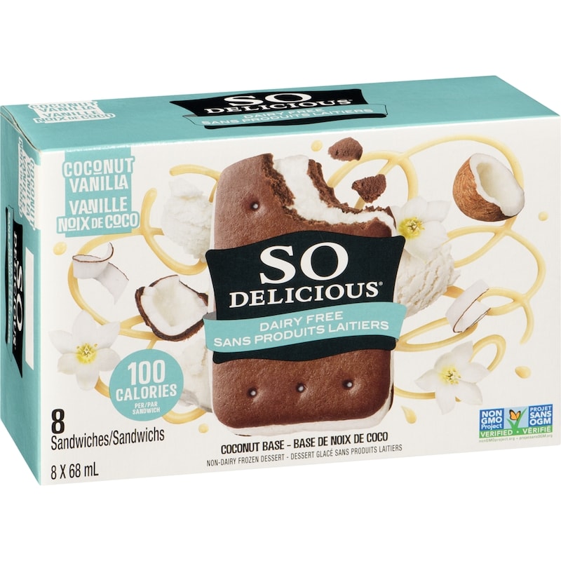 Dairy Free Coconut-Based Frozen Dessert, Coconut Sandwiches