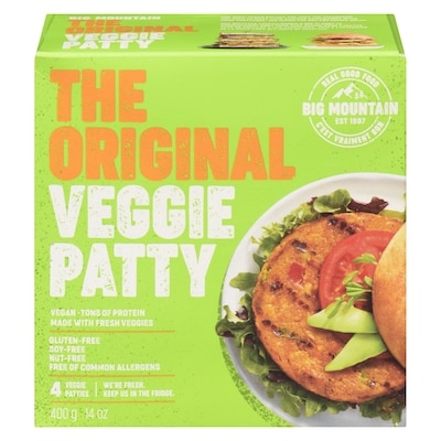 Big Mountain Original Veggie Patty 400 g, $2.00/100g