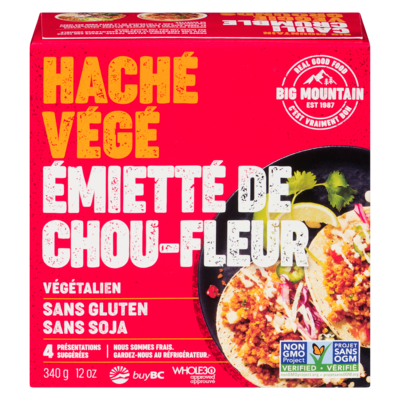 Big Mountain Bgmt Hache Vege Emiet Chou-Flr 340 g, 2,35 $/100g