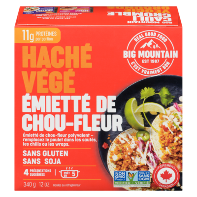 Big Mountain Bgmt Hache Vege Emiet Chou-Flr 340 g, 2,35 $/100g