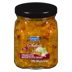 Sardo Premium select bruschetta style chicago épicé 330 g, 2,12 $/100g