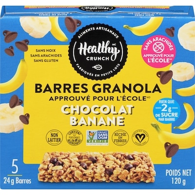 Healthy Crunch Hycr Barre Granola Choc Banane 24 g, 27,04 $/100g