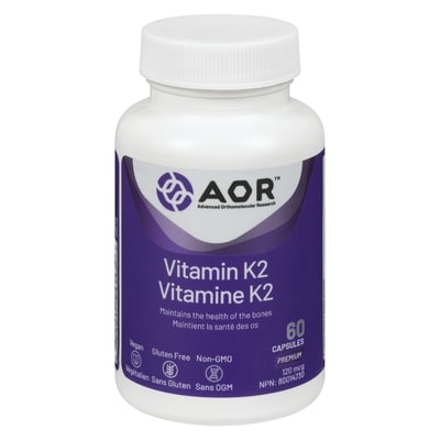 AOR 120 Mcg Vitamin K2 60x60.0 ea, $0.01/1ea