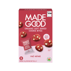 Made Good Red Velvet Soft Baked Mini Cookies 5pk 120 g, $22.87/100g