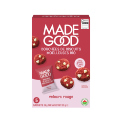 Made Good Mini-biscuits moelleux Velours rouge Boîte de 5 sachets 120 g, 16,67 $/100g