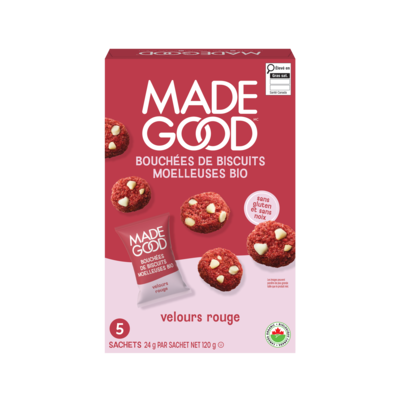 Made Good Mini-biscuits moelleux velours rouge 120 g, 22,04 $/100g