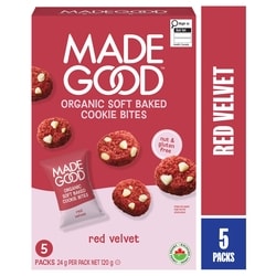 Made Good Mini-biscuits moelleux Velours rouge Boîte de 5 sachets 120 g, 16,62 $/100g